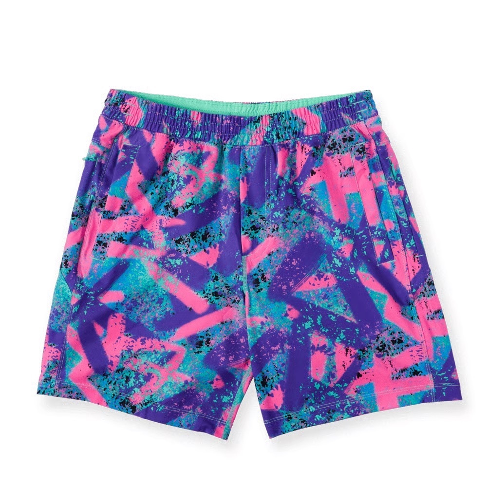 Birddogs Men’s Lined Performance Shorts Multicolor Abstract Print Size Small
